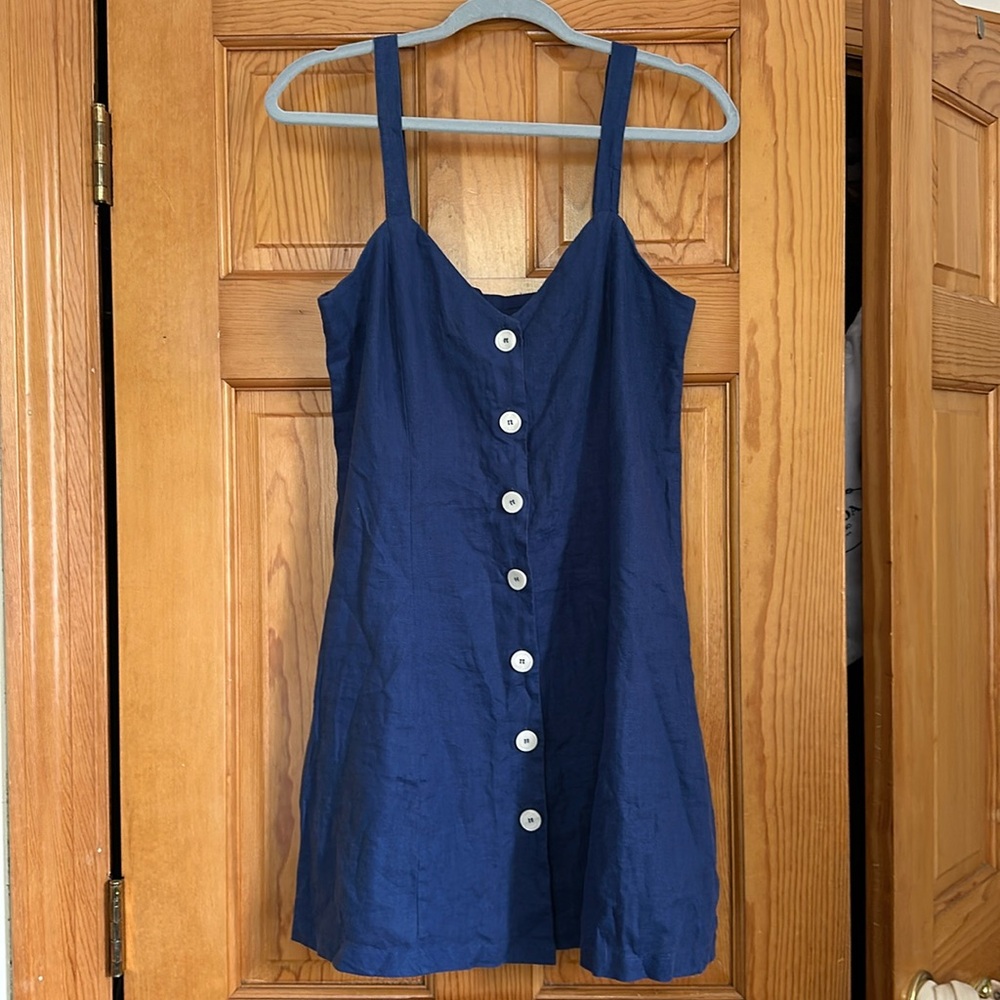 Zara Blue Linen Dress